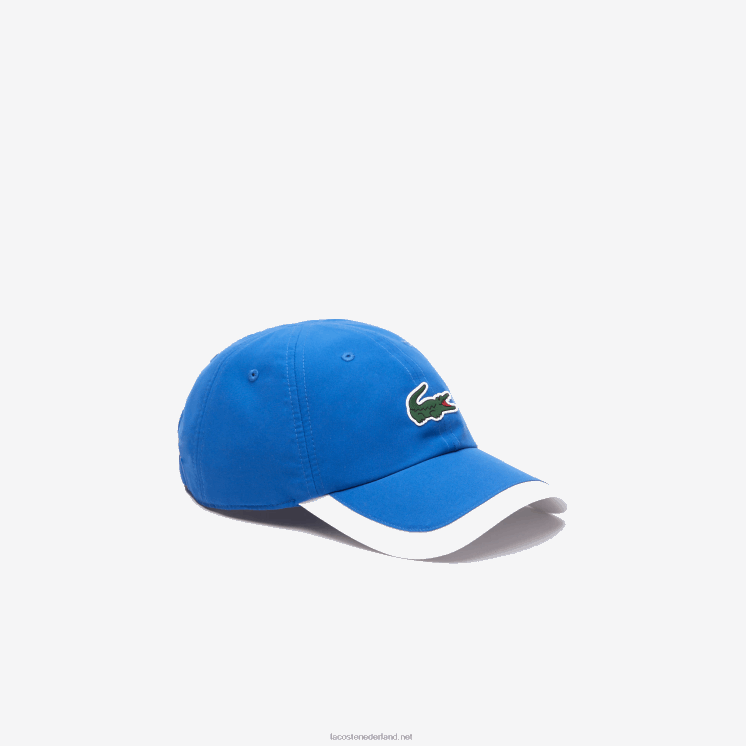 Lacoste sport lichtgewicht pet met contrasterende rand 0828H2188 blauw wit ar6 Heren