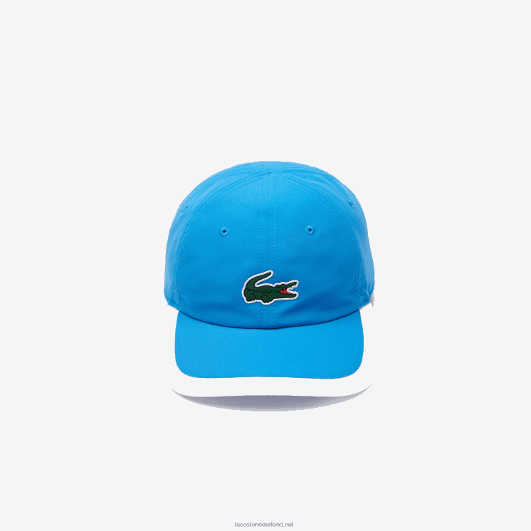 Lacoste sport lichtgewicht pet met contrasterende rand 0828H2295 blauw wit 8px Heren