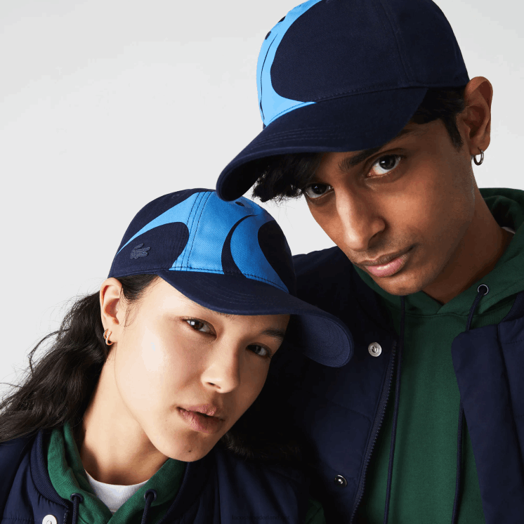 Lacoste sport x theo curin pet van biologisch katoen 0828H2326 marineblauw f65 Heren