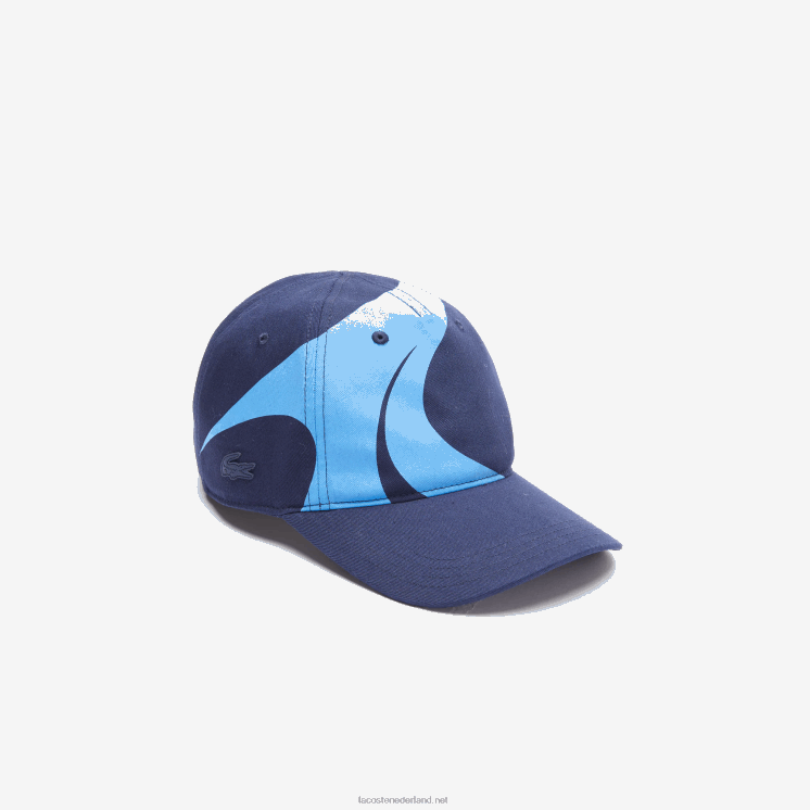 Lacoste sport x theo curin pet van biologisch katoen 0828H2326 marineblauw f65 Heren