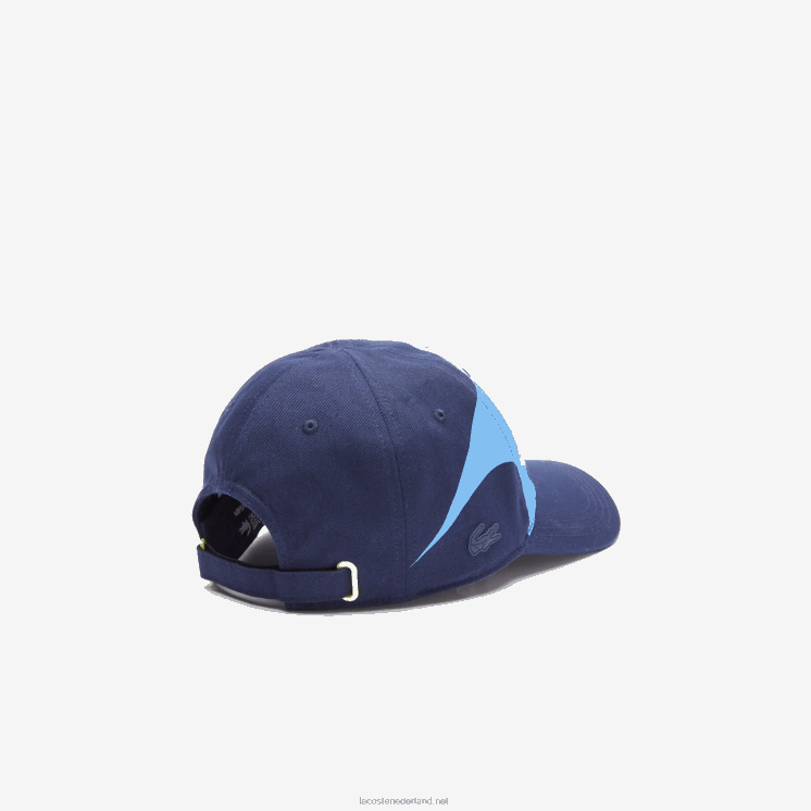 Lacoste sport x theo curin pet van biologisch katoen 0828H2326 marineblauw f65 Heren