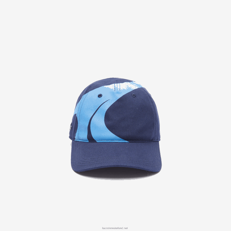 Lacoste sport x theo curin pet van biologisch katoen 0828H2326 marineblauw f65 Heren