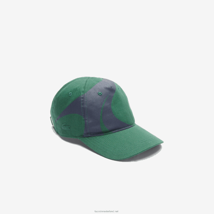 Lacoste sport x theo curin pet van biologisch katoen 0828H2327 groen marineblauw 381 Heren