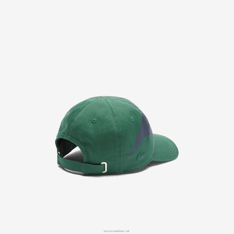 Lacoste sport x theo curin pet van biologisch katoen 0828H2327 groen marineblauw 381 Heren