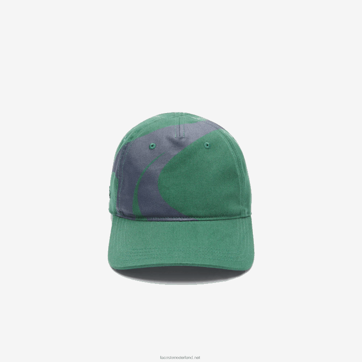 Lacoste sport x theo curin pet van biologisch katoen 0828H2327 groen marineblauw 381 Heren