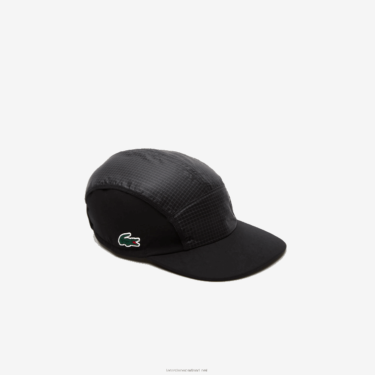 Lacoste sportieve girolle pet met opvouwbare klep 0828H1918 zwart 8vm Heren