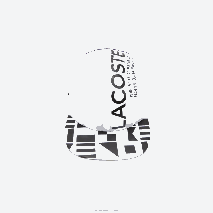 Lacoste sportieve lichtgewicht pet 0828H2258 wit paars zwart 6p1 Heren