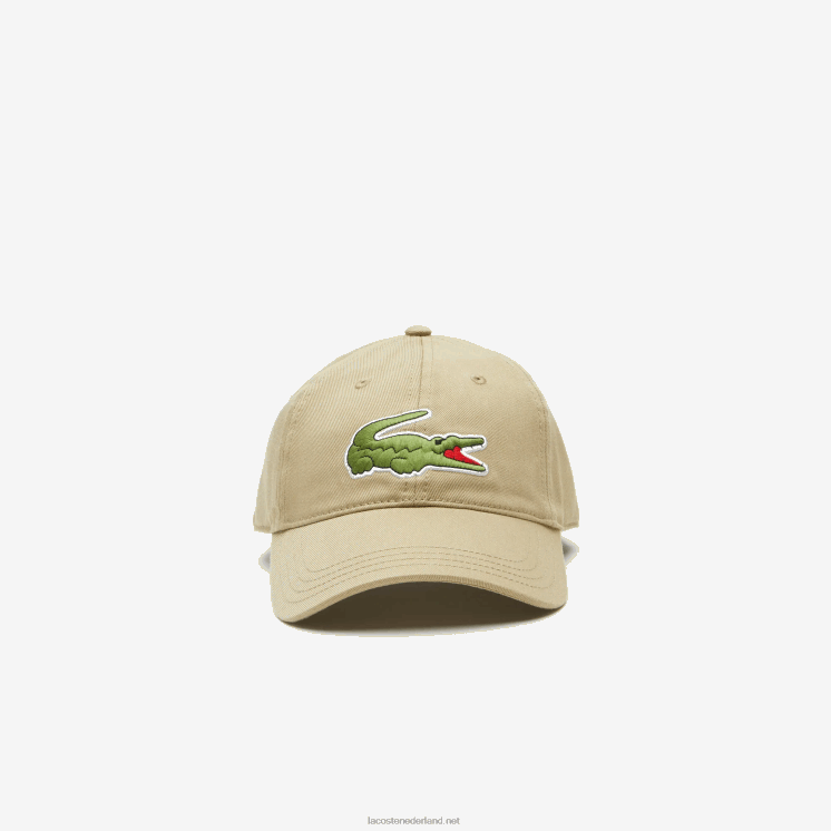 Lacoste verstelbare twill pet van biologisch katoen 0828H2138 beige cb8 Heren