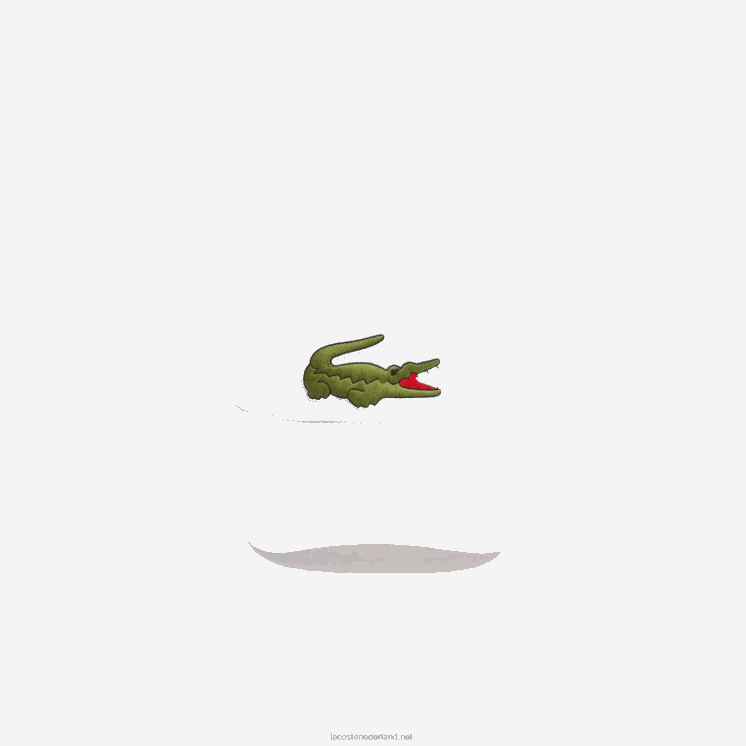 Lacoste verstelbare twill pet van biologisch katoen 0828H2139 wit 001 Heren