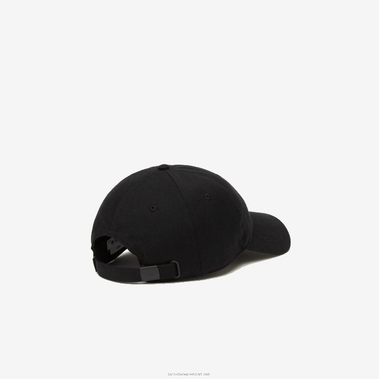 Lacoste verstelbare twill pet van biologisch katoen 0828H2140 zwart 031 Heren