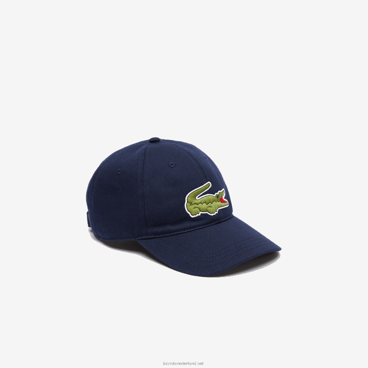Lacoste verstelbare twill pet van biologisch katoen 0828H2141 marineblauw 166 Heren