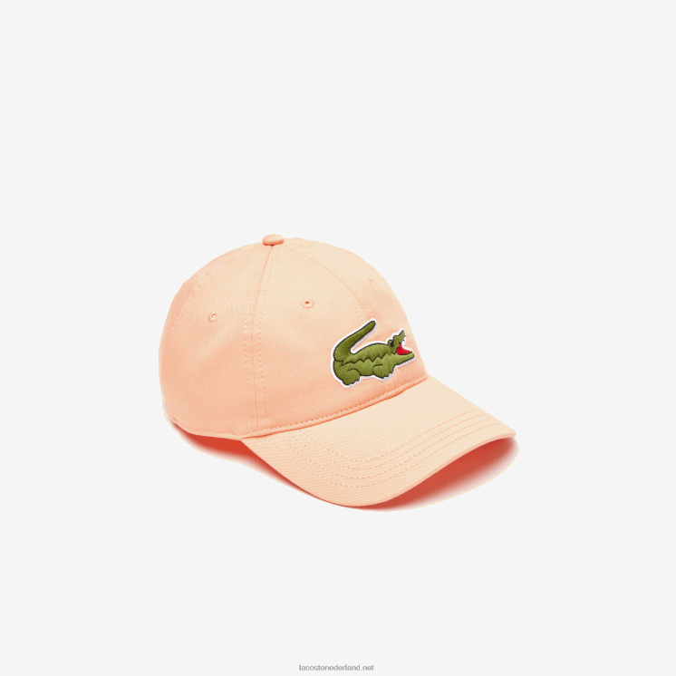 Lacoste verstelbare twill pet van biologisch katoen 0828H2177 lichtoranje heb Heren