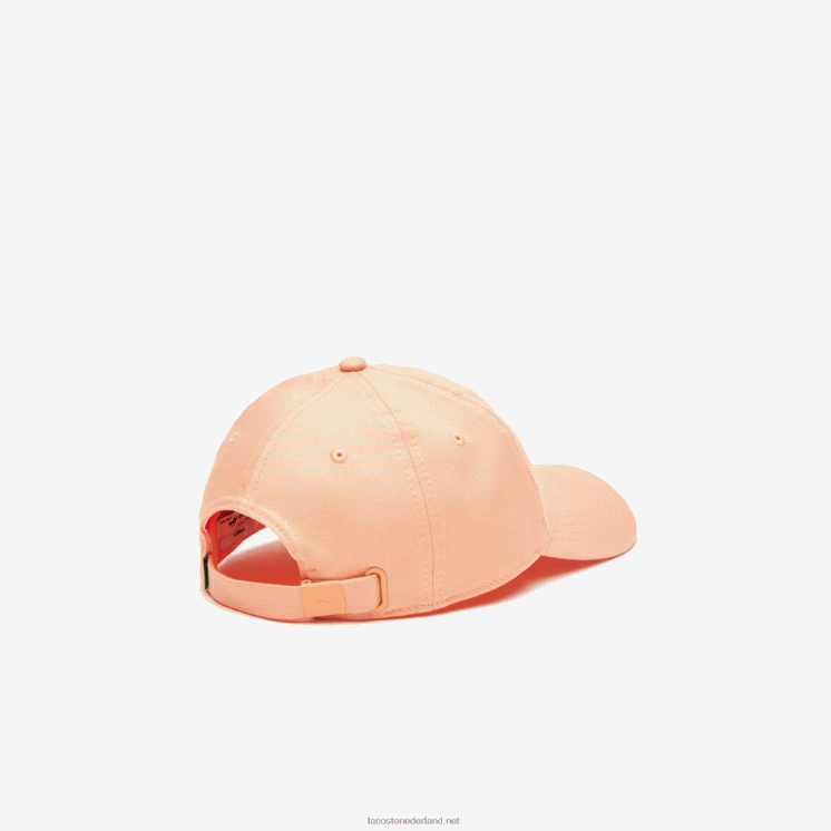 Lacoste verstelbare twill pet van biologisch katoen 0828H2177 lichtoranje heb Heren