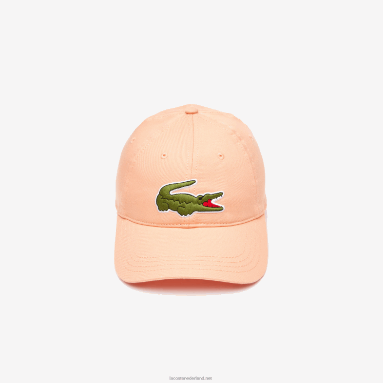 Lacoste verstelbare twill pet van biologisch katoen 0828H2177 lichtoranje heb Heren