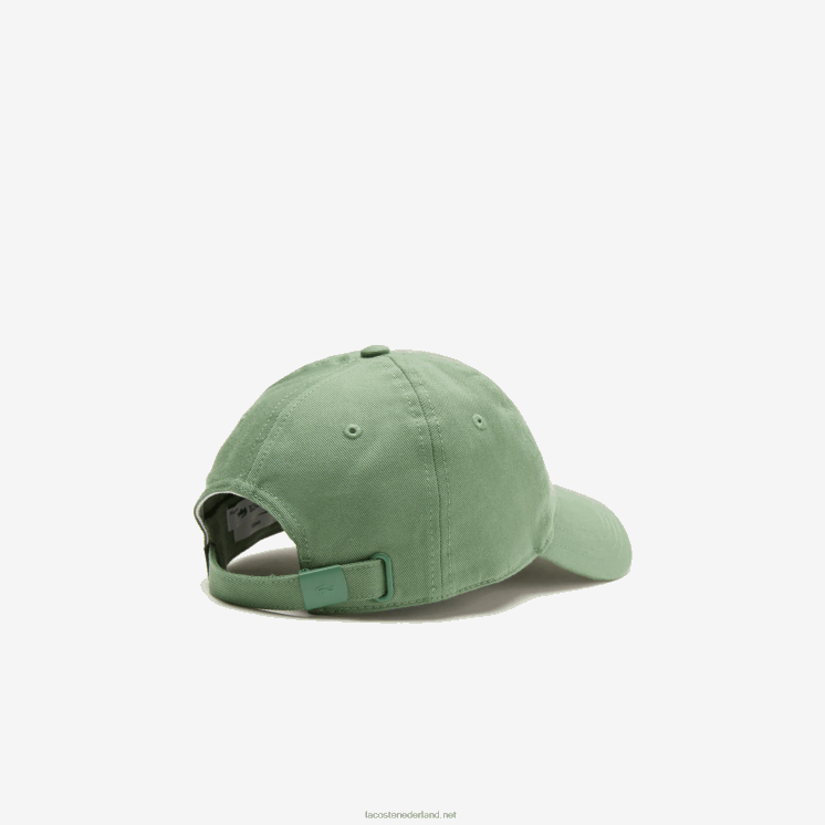 Lacoste verstelbare twill pet van biologisch katoen 0828H2178 kaki groen kx5 Heren