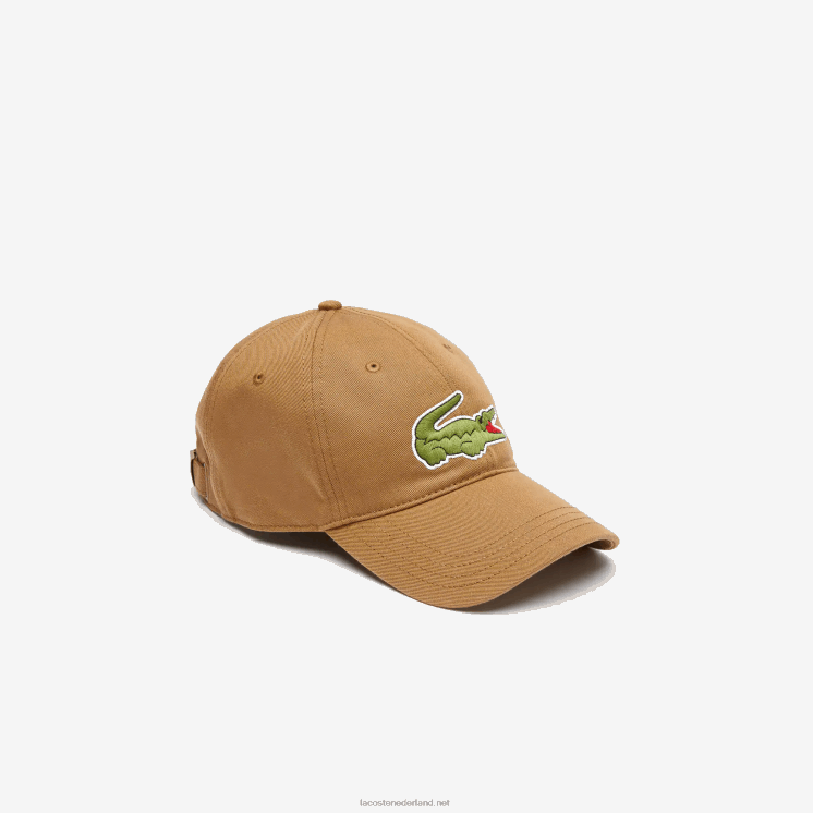 Lacoste verstelbare twill pet van biologisch katoen 0828H2235 bruin z0w Heren
