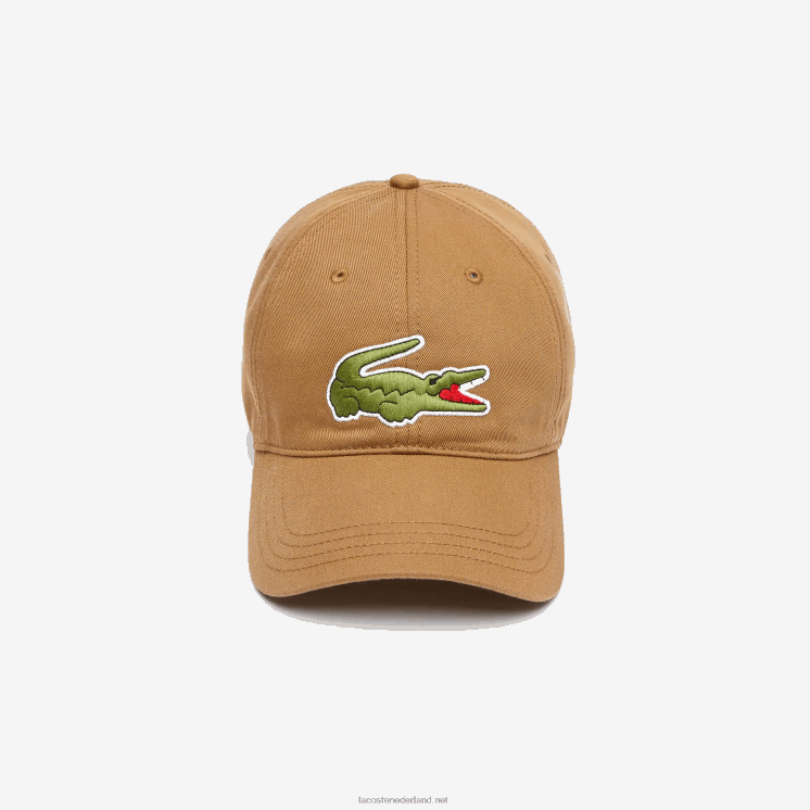 Lacoste verstelbare twill pet van biologisch katoen 0828H2235 bruin z0w Heren