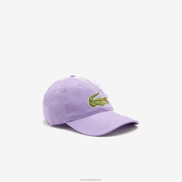 Lacoste verstelbare twill pet van biologisch katoen 0828H2255 paarse gfu Heren