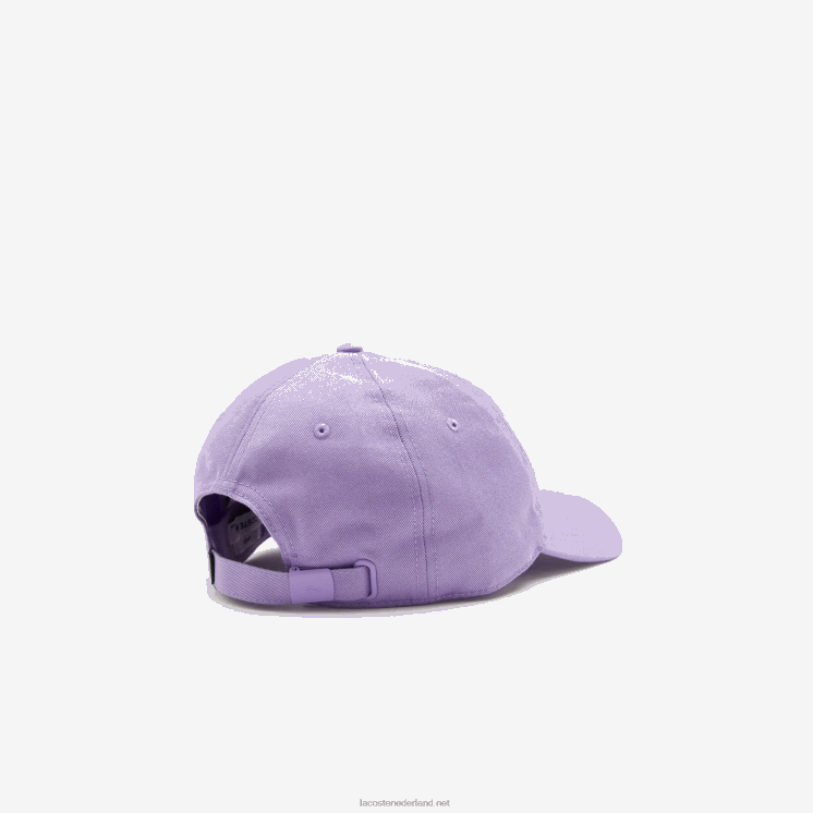 Lacoste verstelbare twill pet van biologisch katoen 0828H2255 paarse gfu Heren