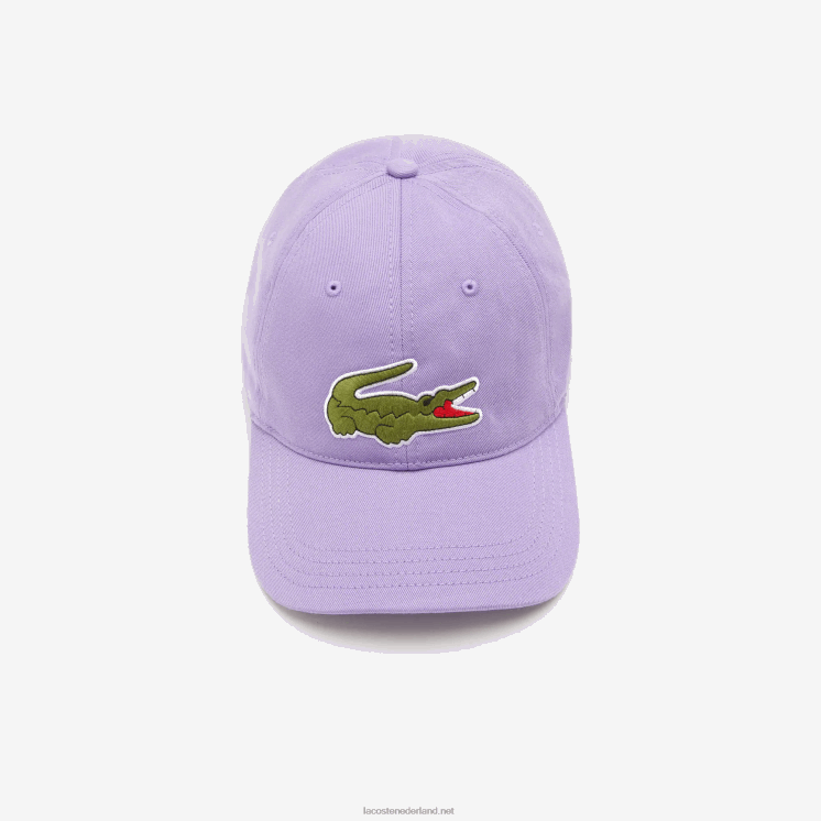 Lacoste verstelbare twill pet van biologisch katoen 0828H2255 paarse gfu Heren
