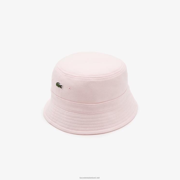 Lacoste vissershoedje van biologisch katoen 0828H2158 lichtroze t03 Heren