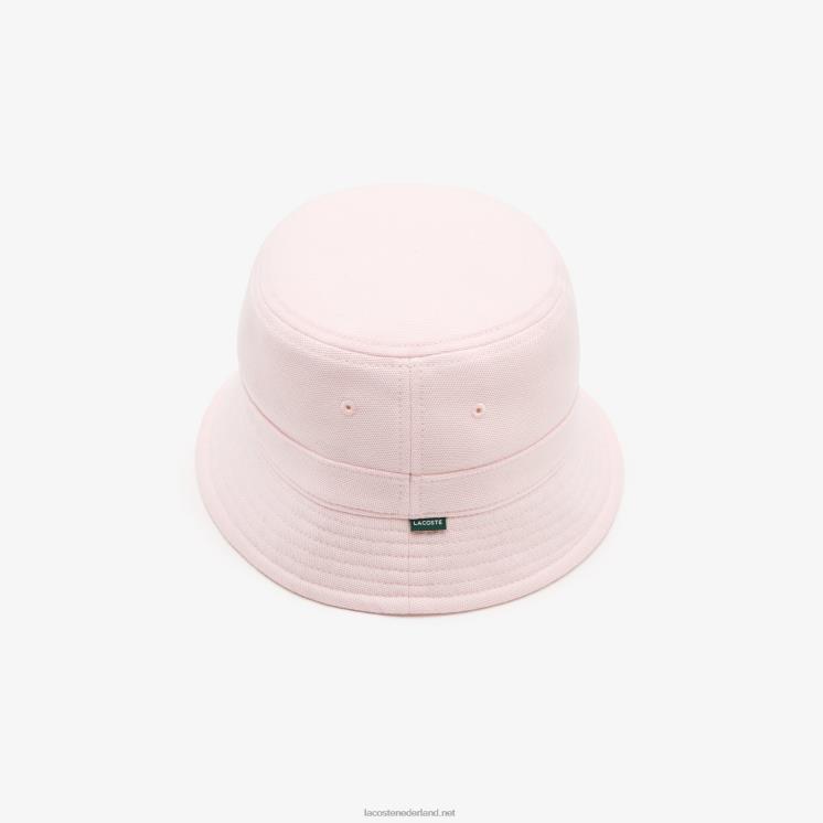 Lacoste vissershoedje van biologisch katoen 0828H2158 lichtroze t03 Heren