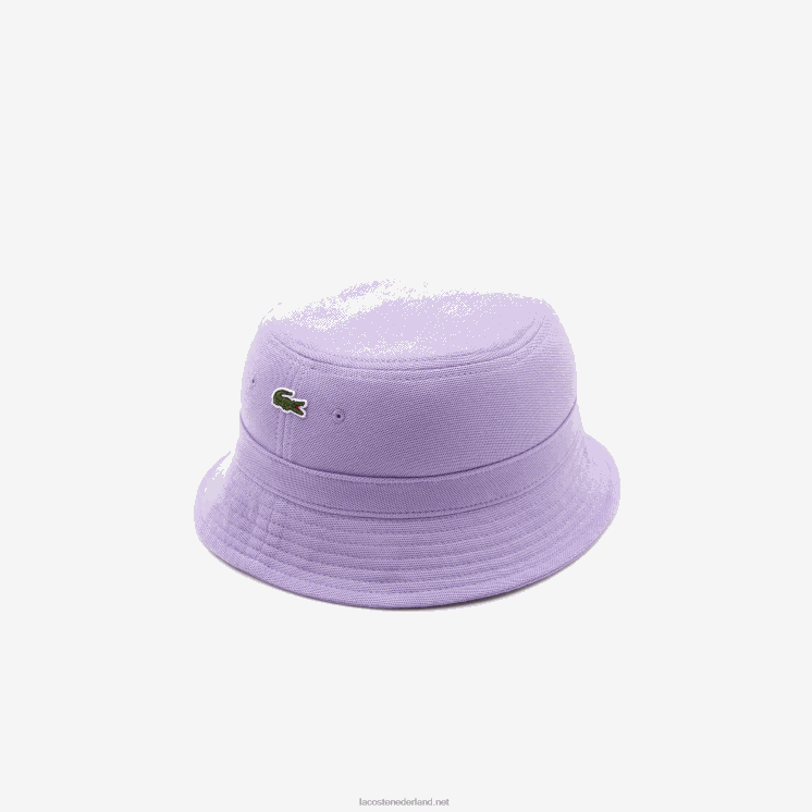 Lacoste vissershoedje van biologisch katoen 0828H2159 paarse gfu Heren