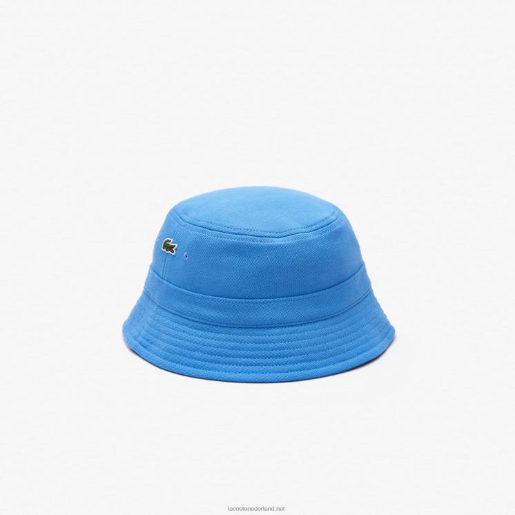 Lacoste vissershoedje van biologisch katoen 0828H2166 blauw l99 Heren