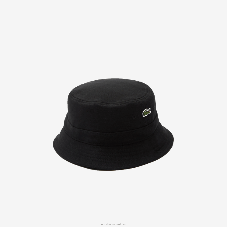 Lacoste vissershoedje van biologisch katoen 0828H2246 zwart 031 Heren