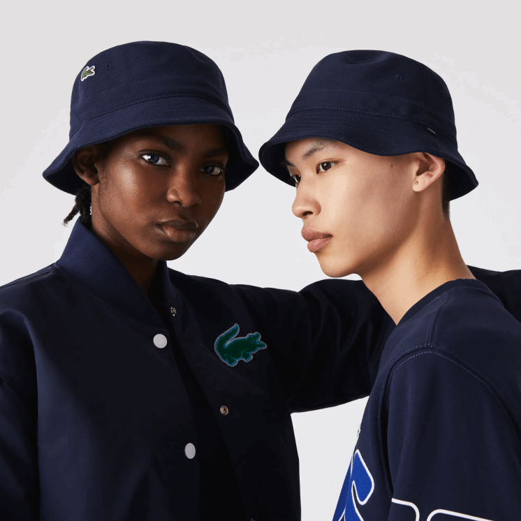 Lacoste vissershoedje van biologisch katoen 0828H2288 marineblauw hde Heren