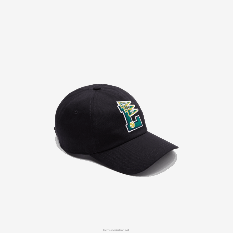 Lacoste wimpels l pet van biologisch katoen 0828H2301 marineblauw hde Heren