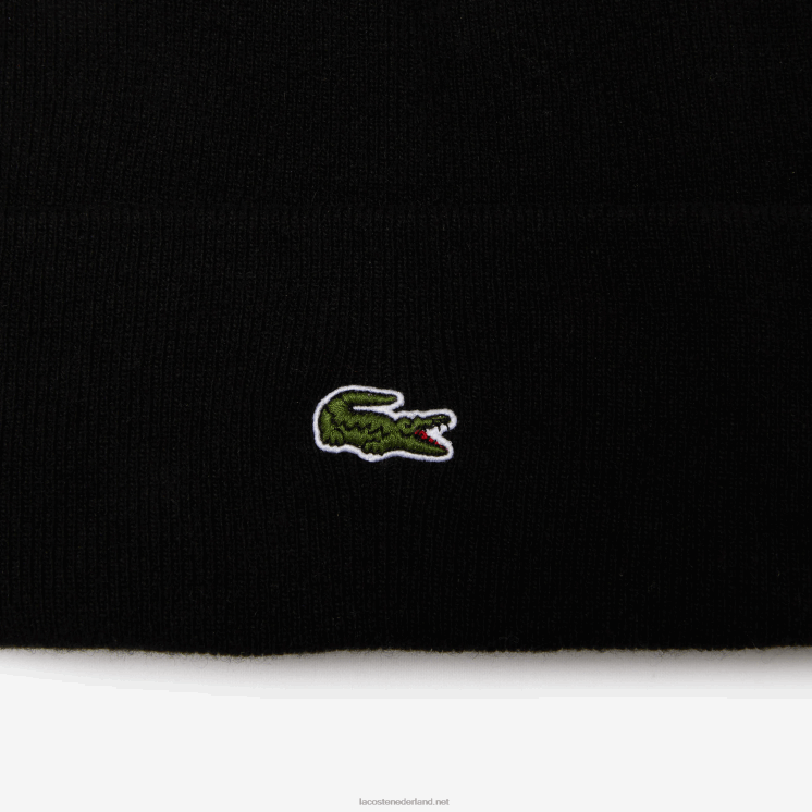 Lacoste wollen muts 0828H2293 zwart 031 Heren