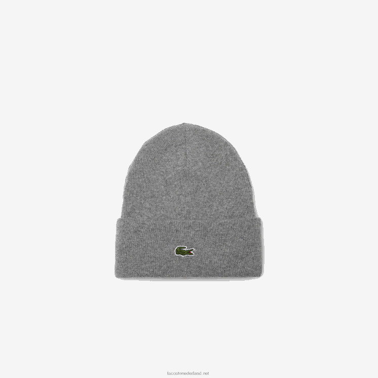 Lacoste wollen muts 0828H2294 grijze knik erf Heren