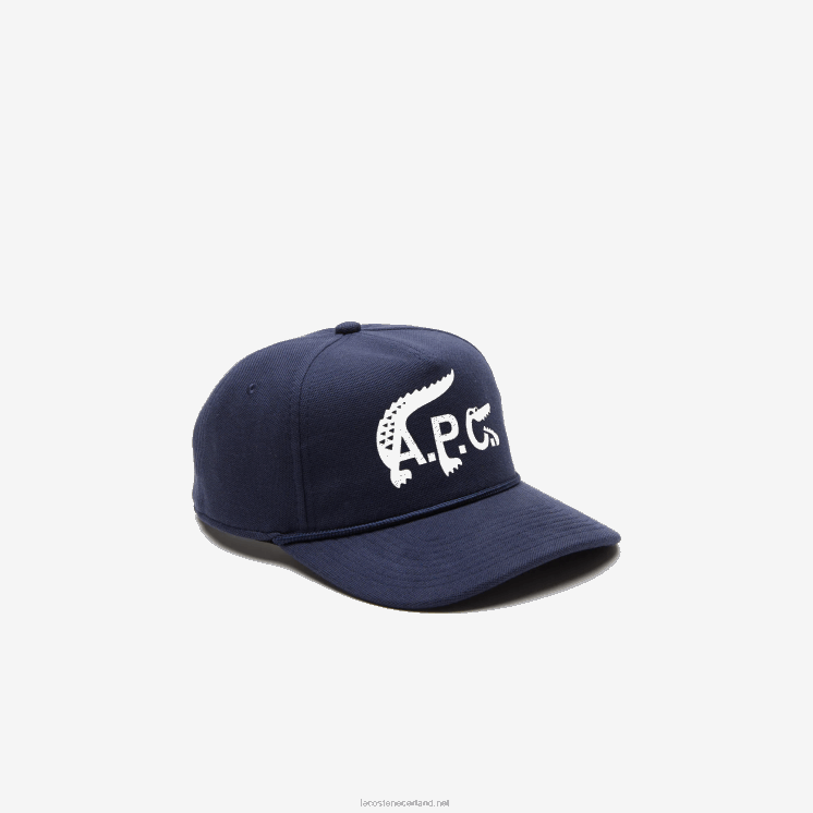 lacoste x a.p.c. pet van biologisch katoen 0828H2343 blauw wgh Heren