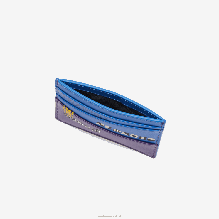 Lacoste Kaarthouder met kleurvlakken en nautische print 0828H2132 marine samui k89 Heren
