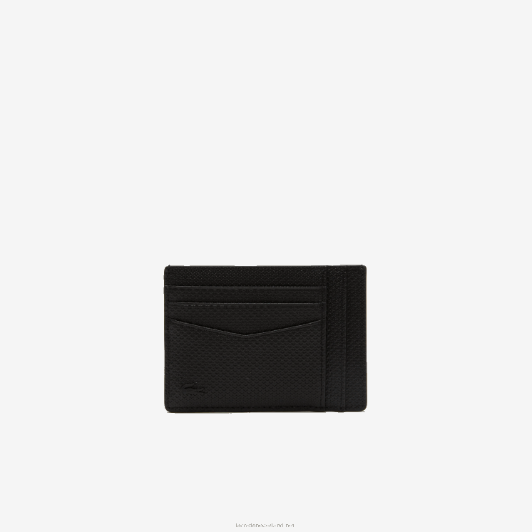 Lacoste chantaco kalfsleren pasjeshouder 0828H1988 zwart 000 Heren