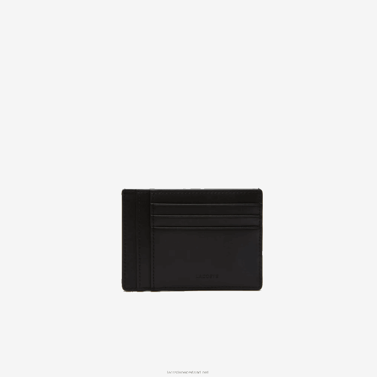 Lacoste chantaco kalfsleren pasjeshouder 0828H1988 zwart 000 Heren