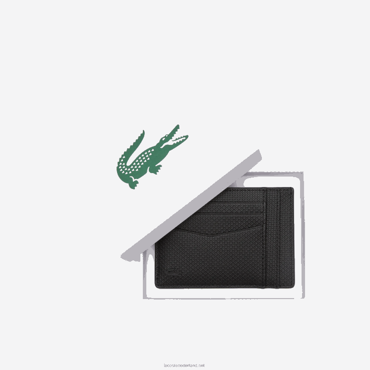 Lacoste chantaco kalfsleren pasjeshouder 0828H1988 zwart 000 Heren