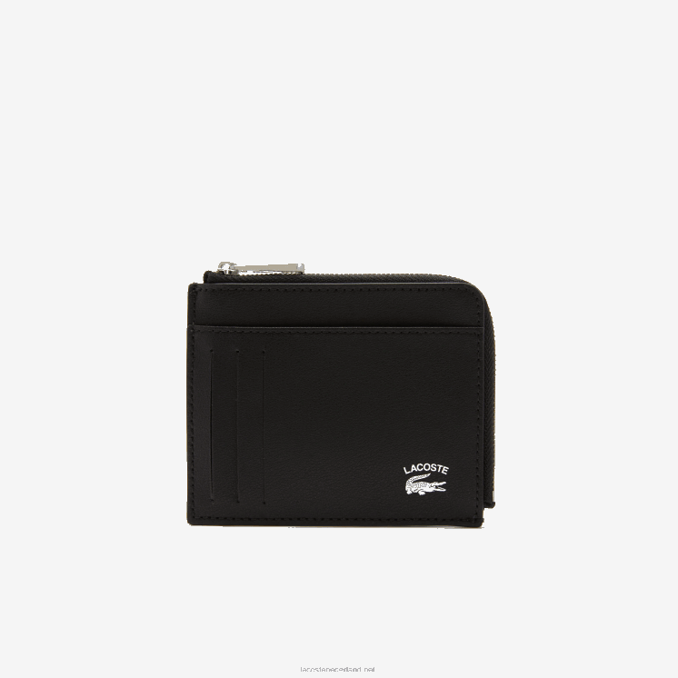 Lacoste contrasterende inscriptie zip kaarthouder 0828H2134 zwart 000 Heren