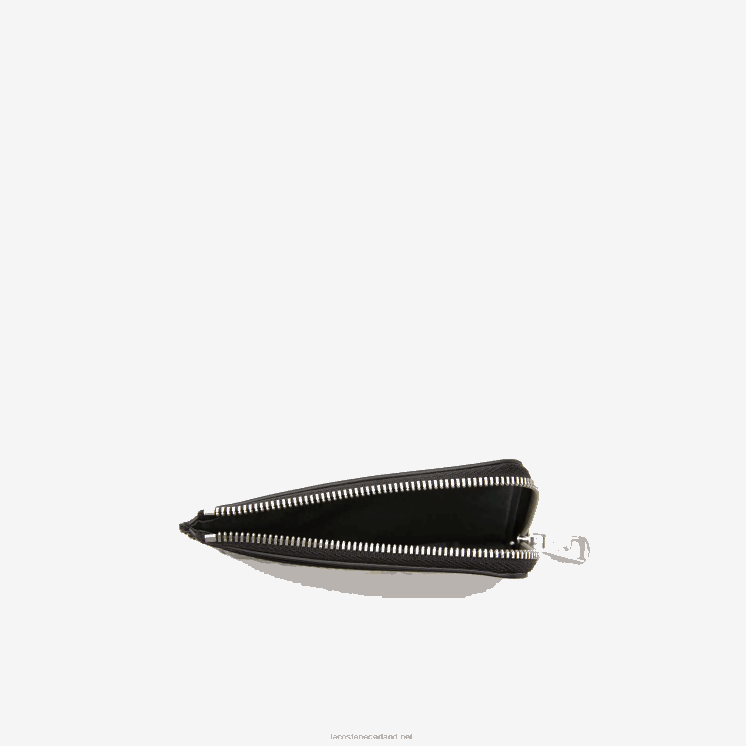 Lacoste contrasterende inscriptie zip kaarthouder 0828H2134 zwart 000 Heren