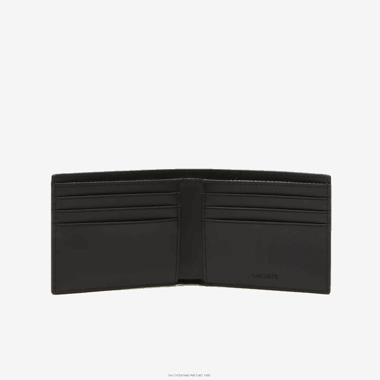 Lacoste de opvouwbare portemonnee met monogramprint 0828H1997 mono noir gris estragon l83 Heren