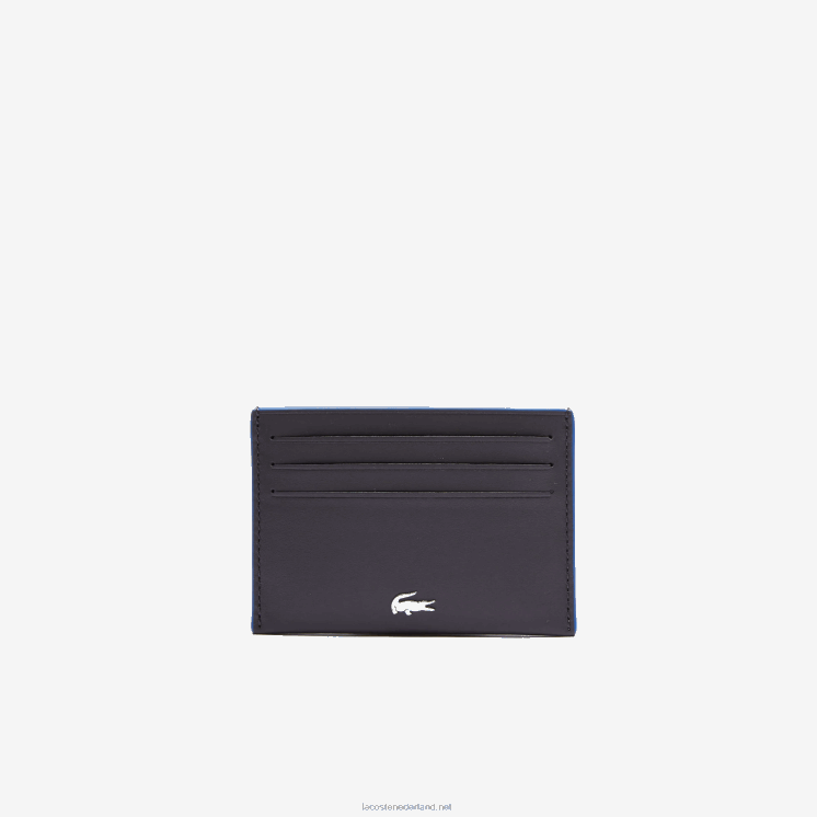 Lacoste fitzgerald lederen kaarthouder 0828H2049 magneet lazuli g74 Heren