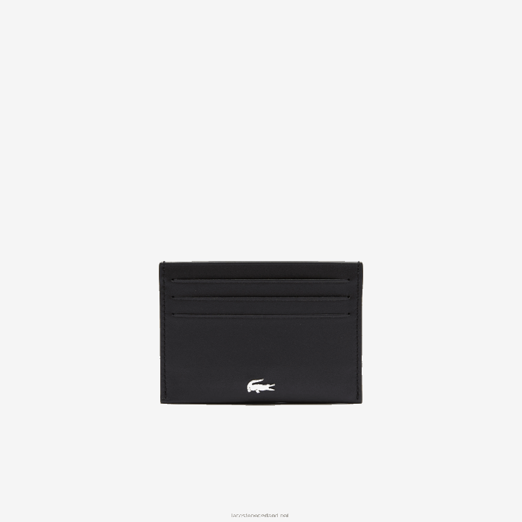 Lacoste fitzgerald lederen kaarthouder 0828H2050 zwart 000 Heren