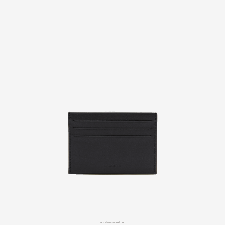 Lacoste fitzgerald lederen kaarthouder 0828H2050 zwart 000 Heren