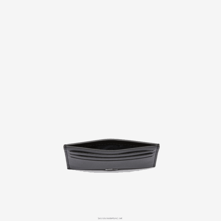 Lacoste fitzgerald lederen kaarthouder 0828H2050 zwart 000 Heren