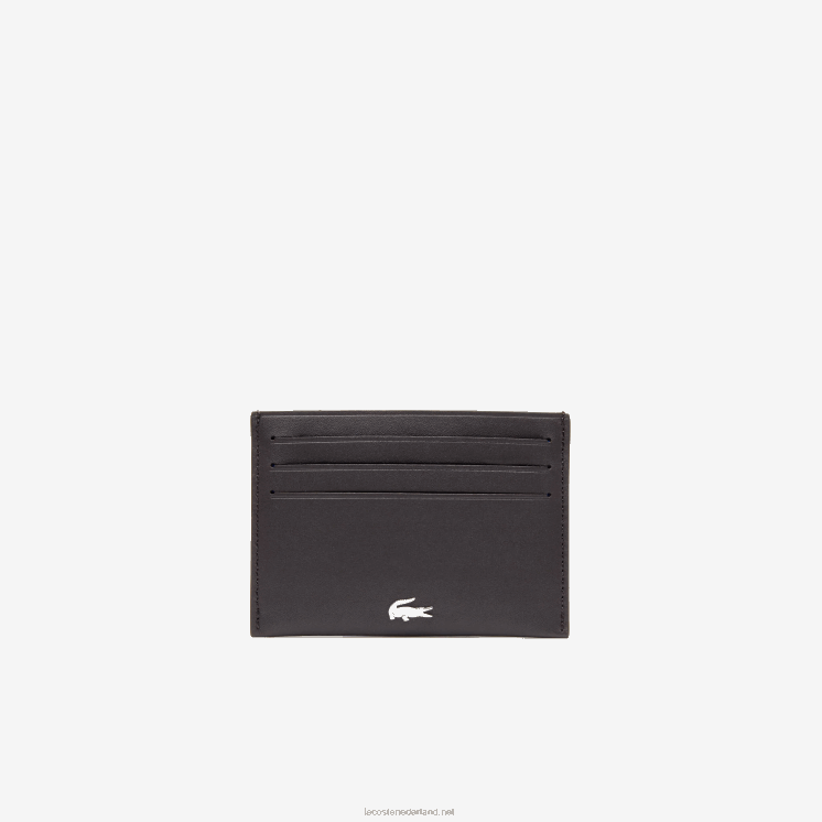 Lacoste fitzgerald lederen kaarthouder 0828H2051 donkerbruin 028 Heren
