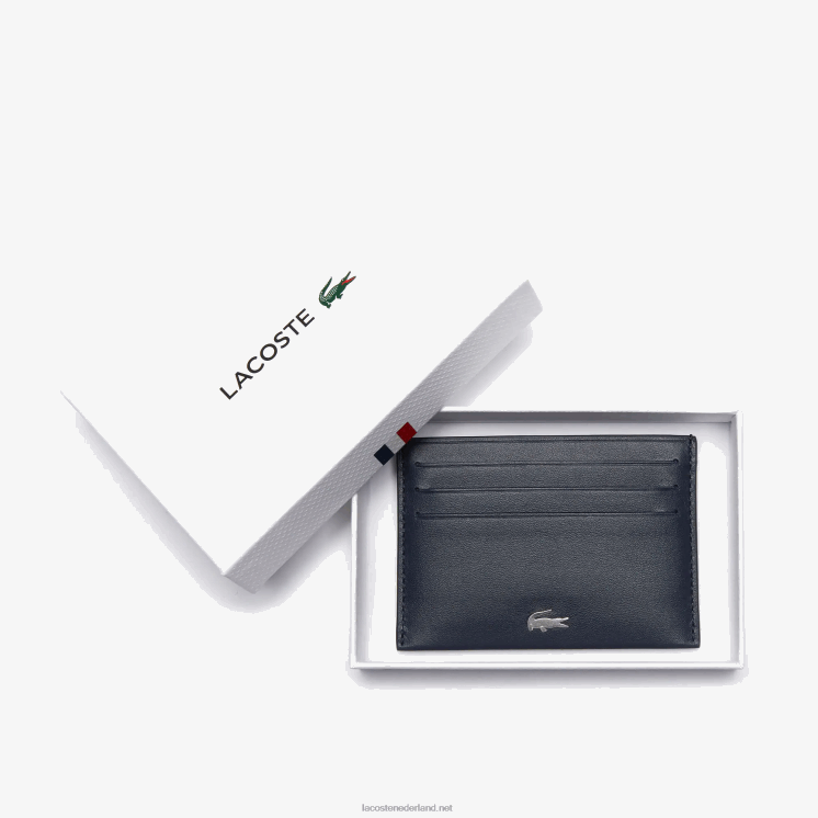 Lacoste fitzgerald lederen kaarthouder 0828H2052 peacoat 021 Heren