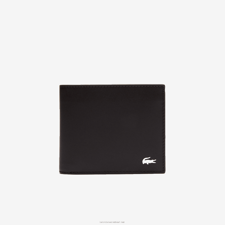 Lacoste fitzgerald lederen portemonnee 0828H1944 donkerbruin 028 Heren