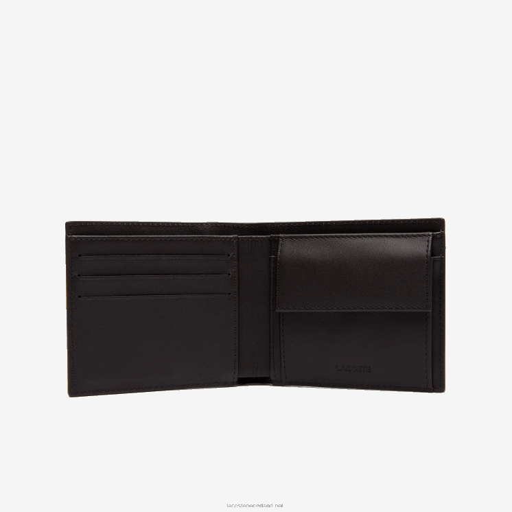 Lacoste fitzgerald lederen portemonnee 0828H1944 donkerbruin 028 Heren