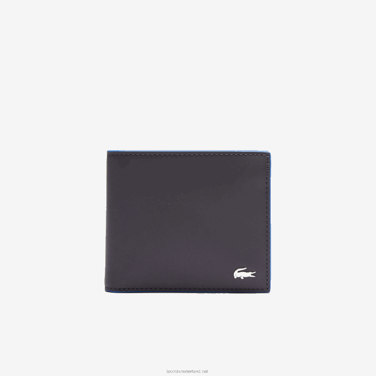 Lacoste fitzgerald lederen portemonnee 0828H1946 magneet lazuli g74 Heren